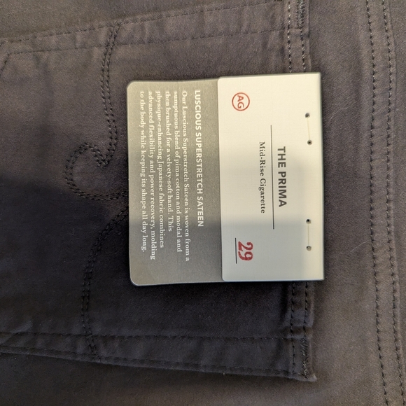 Ag Adriano Goldschmied The Prima Cigarette Leg Jeans in Charcoal Brown - Picture 4 of 7